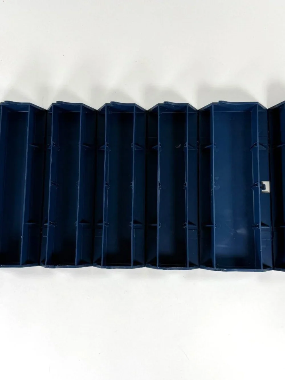 1990's Rolykit Blue Roll Up Storage Box Craft Case Jewelry Sewing Fishing Tools